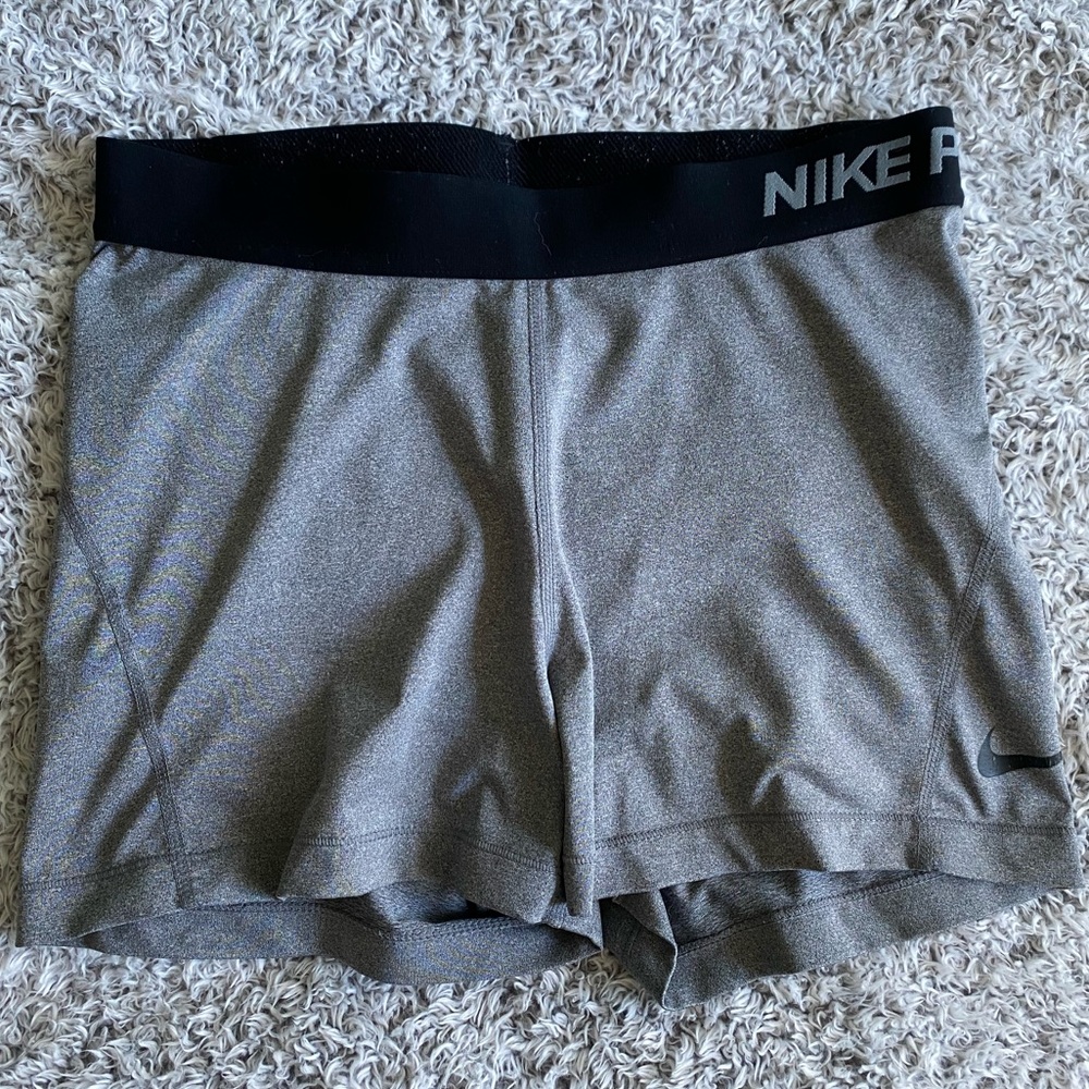 Grey Nike pro shorts